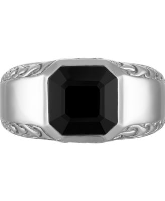 Bulova - Men's Icon Black Onyx Sterling Silver Ring