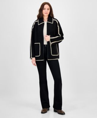 BCBGMAXAZRIA - Women's Short Collared Zip Coat