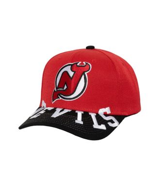 Mitchell & Ness - Men's Red/Black New Jersey Devils Underarch Two-Tone Pro Crown Snapback Hat