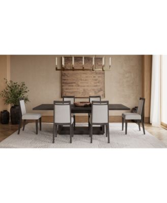 Macy's - Tivie 7-Pc. Dining Set (Rectangular Table & 6 Wood Dining Chairs)