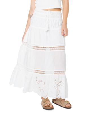 Roxy - Juniors' Castaway Cotton Pull-On Maxi Skirt