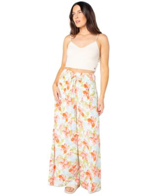 Roxy - Juniors' Sunset Daze Printed Wide-Leg Pants