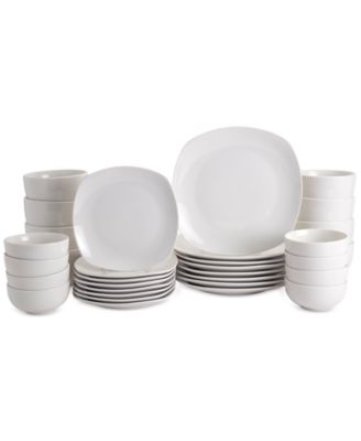 Haven - Soft Square 32-Pc. Dinnerware Set, Service for 8