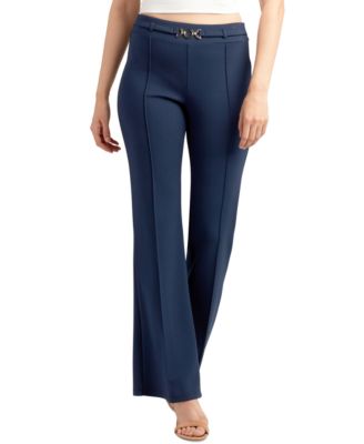 BCX - Juniors' Solid Pull-On Belted Pants