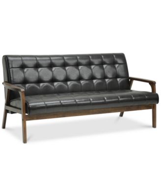 Baxton Studio - Caden 64" Tufted Sofa, Quick Ship