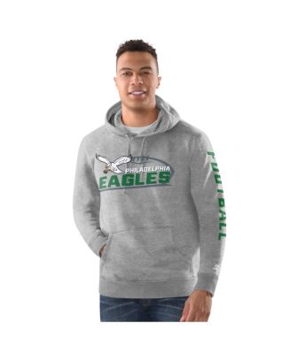 Starter - Men's Heather Gray Philadelphia Eagles Pullover Hoodie