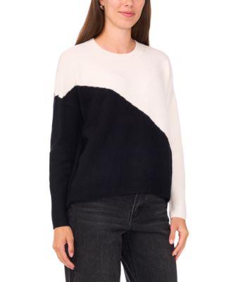 Sam & Jess - Women's Vertical Colorblock Sweater