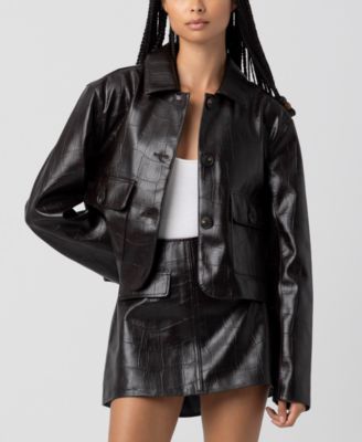 BLANK NYC - Women's Faux Leather Embossed Jacket