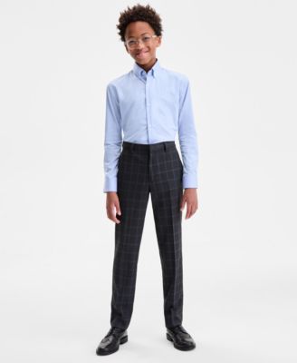 B By Brooks Brothers - Big Boys Classic Flat-Front Pants