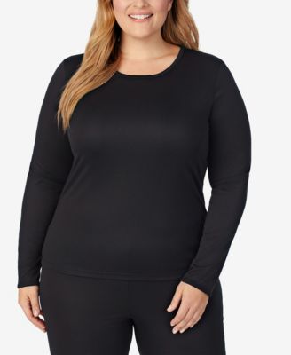 Cuddl Duds - Plus Size Long Sleeve Crewneck Top