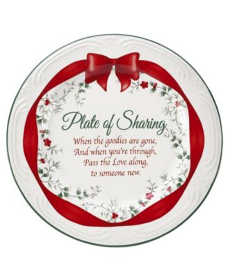 Winterberry - Red Ribbon Stoneware Sharing Plate