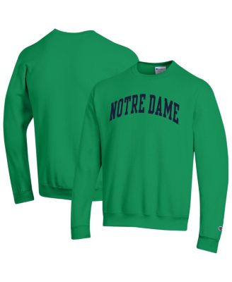 Champion - Men's Green Notre Dame Fighting Irish Basic Arch Fleece Pullover Sweatshirt