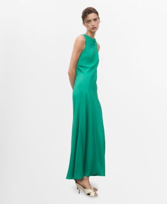 MANGO - Women's Long Satin Dress