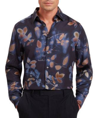 Ted Baker - Kalmill Regular Fit Leaf Shadow Print Long-Sleeve Shirt