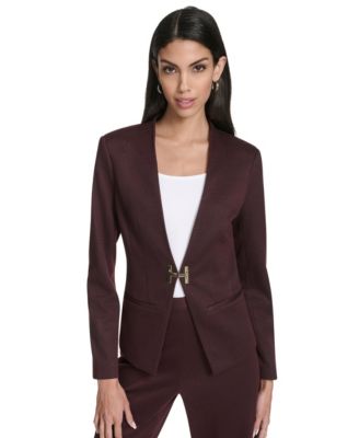 Halston - Women's Long Sleeve Ponte Blazer