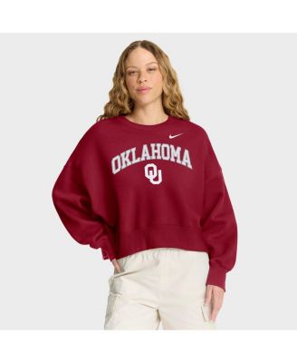 Nike - Women's Crimson Oklahoma Sooners Oversized Phoenix Arch Pullover Sweatshirt