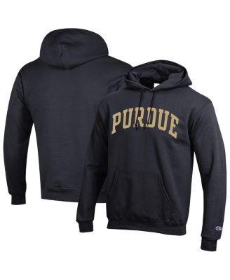 Champion - Men's Black Purdue Boilermakers Basic Arch Fleece Pullover Hoodie