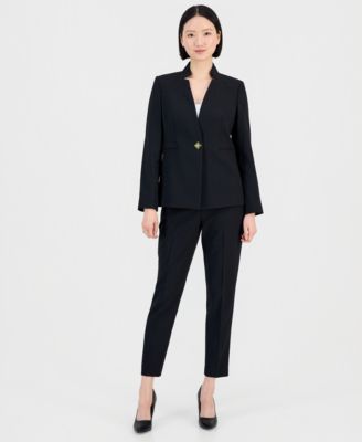 Tahari ASL - Women's Notched One-Button Pantsuit