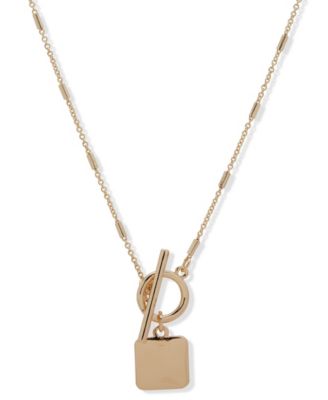 Nine West - Gold-Tone Toggle Pendant Necklace