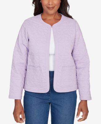 Alfred Dunner - Petite Hilton Head Floral Quilted Patchwork Jacket
