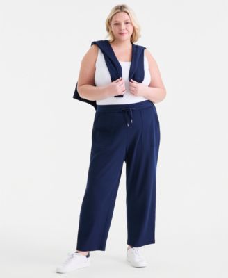 Style & Co - Plus Size Waffle-Knit Drawstring Pants