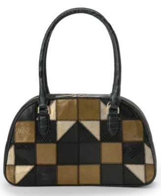 Brahmin - Angie Croc-Embossed Leather Satchel Handbag