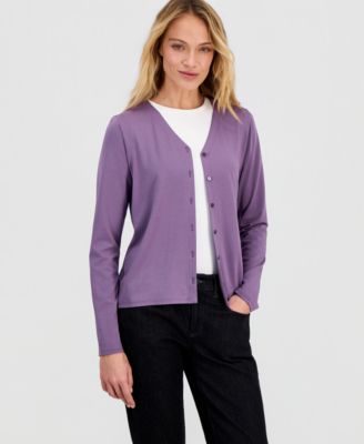 Eileen Fisher - Women's V-Neck Button Front Top