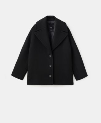 MANGO - Women's Oversized Short Wool Coat