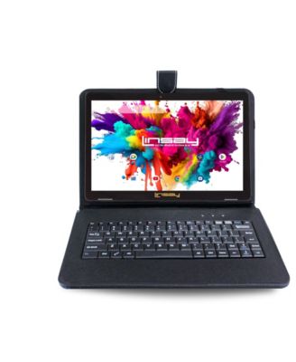 LINSAY - 10.1" 1280x800 IPS Screen Quad Core 2GB RAM Tablet 32GB Android 10 with Black Keyboard