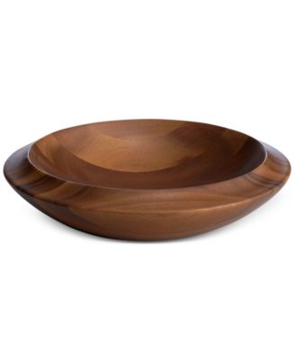 Skye Dinnerware Collection by Robin Levien Wood Centerpiece Bowl image