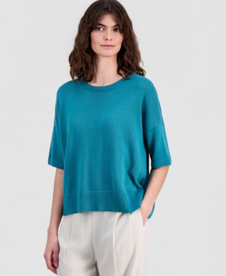 Eileen Fisher - Women's Crewneck Pull-On Top