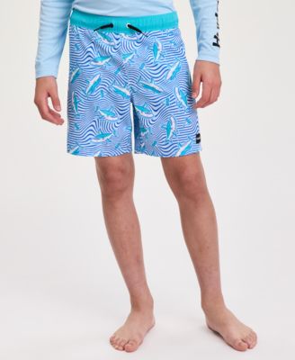 Hurley - Boys' 8-20 Dizzy Shark Pull-On Swim Trunks