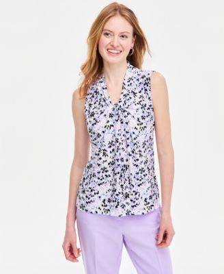 Kasper - Women's Abstract Print Sleeveless Top