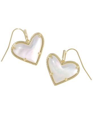 Kendra Scott - Imitation Peral Ari Heart Statement Drop Earrings