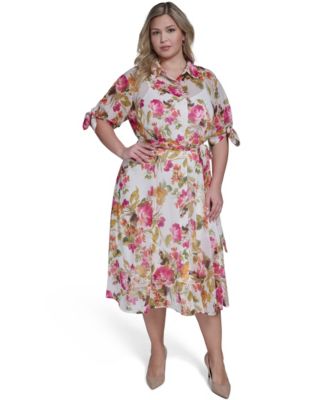 Calvin Klein - Plus Size Collared Shirt Dress