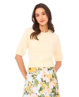 1.STATE - Women's Short-Sleeve Crewneck Sweater