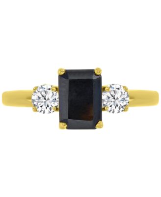Macy's - Onyx & White Topaz Ring