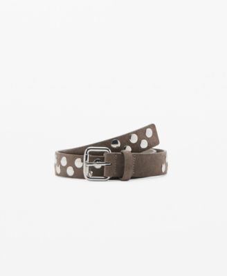 MANGO - Women's Studded Suede Belt