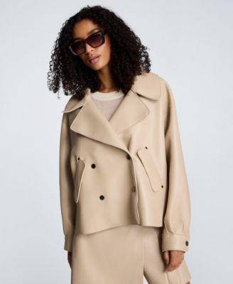 Kenneth Cole - Women's Notch Collar Short Trench Jacket