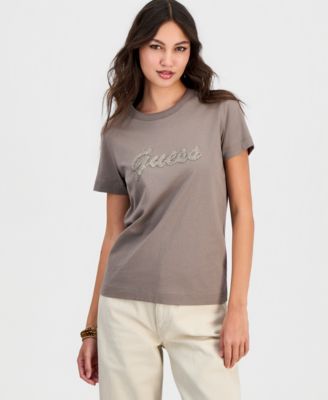 GUESS - Women's 3D Script Logo Short-Sleeve T-Shirt
