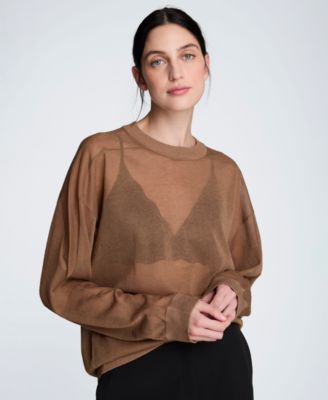 Kenneth Cole - Women's Oversized Crewneck Sweatshirt