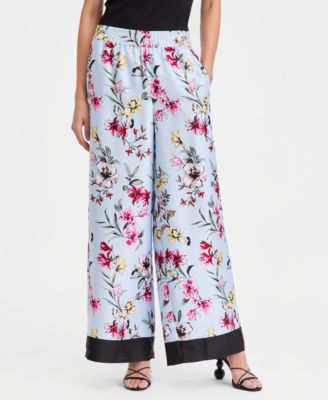 I.N.C. International Concepts - Women's Wide Leg Printed Pull-On Pants