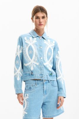 Women's Denim jacket with embroidery image