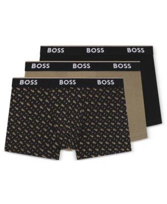 Hugo Boss - Men's Power Trunk Patterned Underwear, 3-Pack Set