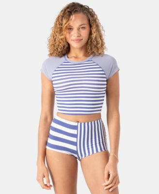 Roxy - Women's Stripe Out Crop Rash Guard