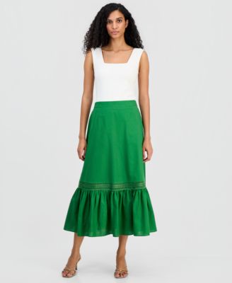T Tahari - Women's Pull-On Ruffled-Hem Skirt