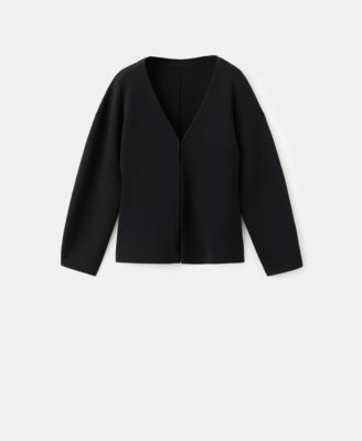 MANGO - Women's Oversized V-Neck Cardigan Sweater