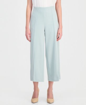Anne Klein Essentials - Petite Seamed Cropped Pull-On Pants