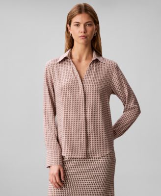 Calvin Klein - Women's Printed Button-Down Shirt