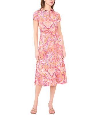 MSK - Petite Collared Midi Dress